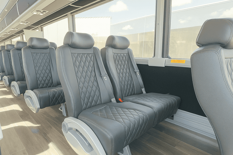 interior of Charter Bus Rental South Bend charter bus